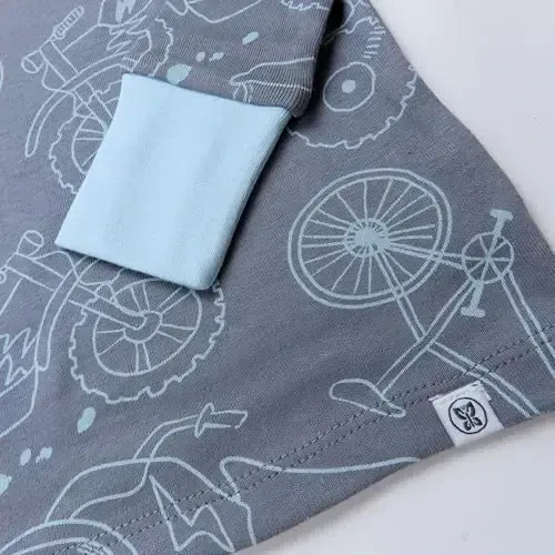 HonestBaby 2-Piece Pajamas Sleepwear Pjs 100% Organic Cotton for Baby, Toddler, Kids, Boy - 4