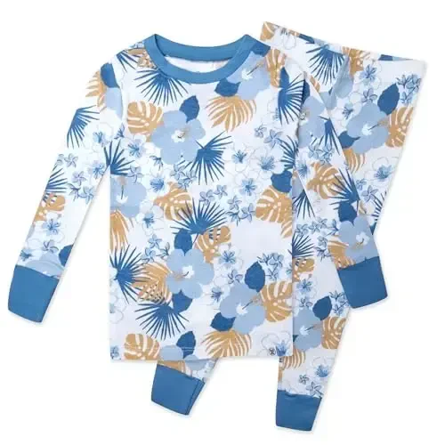 HonestBaby 2-Piece Pajamas Sleepwear Pjs 100% Organic Cotton for Baby, Toddler, Kids, Boy - 1