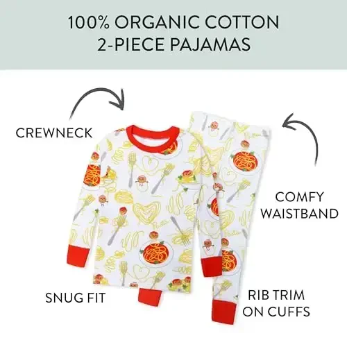 HonestBaby 2 qismli pijamalar bolalar uchun uyqu kiyimlari Pjs 100% organik paxta, chaqaloqlar, yosh bolalar, bolalar, o'g'il bolalar - 2