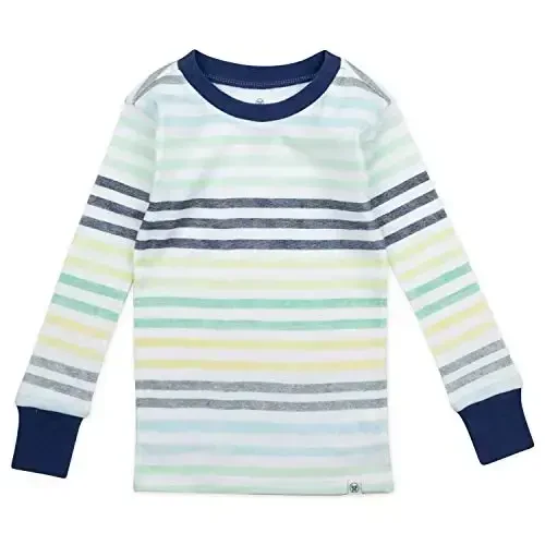 HonestBaby 2 qismli pijamalar Uxlash kiyimlari Pjs 100% Organik Paxta Chaqaloq, Go'dak, Bolalar, O'g'il bola uchun - 3