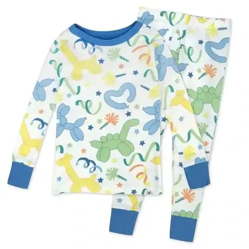 HonestBaby 2 qismli pijamalar Uxlash kiyimlari Pjs 100% Organik Paxta Chaqaloq, Yigit, Bolalar, O'g'il bola uchun - 1