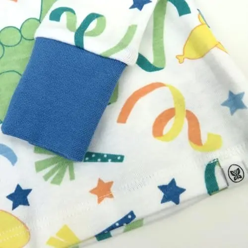 HonestBaby 2 qismli pijamalar Uxlash kiyimlari Pjs 100% Organik Paxta Chaqaloq, Yigit, Bolalar, O'g'il bola uchun - 4