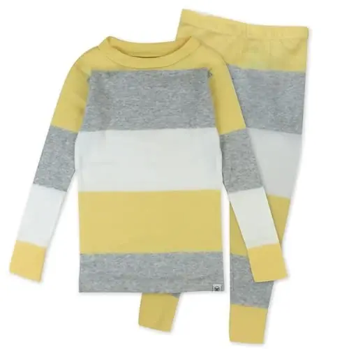 HonestBaby 2 qismli pijamalar Uyqu kiyimlari Pjs 100% Organik Paxta Chaqaloq, Go'dak, Bolalar, Bola uchun 