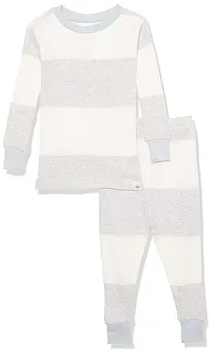 HonestBaby 2 qismli pijamalar Uyqu uchun kiyimlar Pjs 100% Organik paxta Chaqaloq, Yigit, Bolalar, Bola uchun - 4