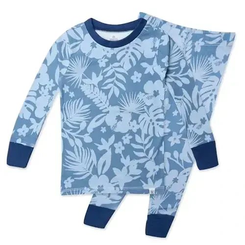 HonestBaby 2 qismli pijamalar Uyqu uchun kiyimlar Pjs 100% organik paxta Chaqaloq, yosh bola, bolalar, o'g'il bola uchun - 1