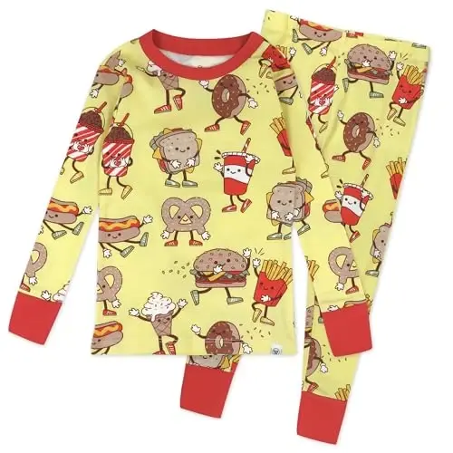 HonestBaby 2 qismli pijamalar Uyqu uchun kiyimlar Pjs 100% Organik paxta Chaqaloq, yosh bola, bolalar, o'g'il bola uchun - HONESTBABY