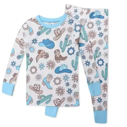 HonestBaby 2 qismli pijamalar Uyqu uchun kiyimlar Pjs 100% organik paxta Chaqaloqlar, yosh bolalar, bolalar, o'g'il bolalar uchun - HONESTBABY