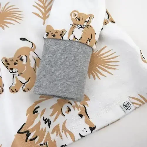 HonestBaby baby-boys 2-piece Pajamas Sleepwear Pjs 100% Organic Cotton for Baby, Toddler, Kids, Boy - 2