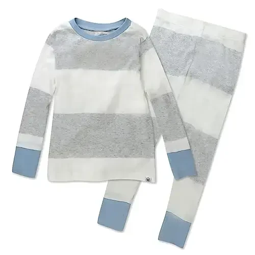 HonestBaby baby-boys 2-piece Pajamas Sleepwear Pjs 100% Organic Cotton for Baby, Toddler, Kids, Boy - HONESTBABY