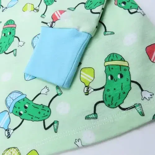 HonestBaby baby-boys 2-piece Pajamas Sleepwear Pjs 100% Organic Cotton for Baby, Toddler, Kids, Boy - 3