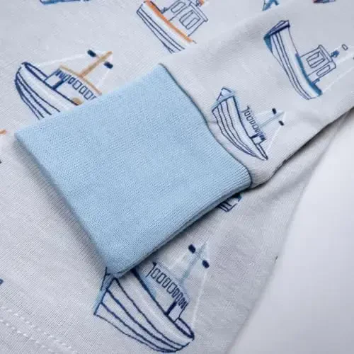 HonestBaby baby-boys 2-piece Pajamas Sleepwear Pjs 100% Organic Cotton for Baby, Toddler, Kids, Boy - 4