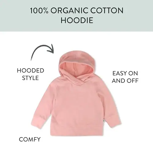 HonestBaby Baby Comfy Crew Sweatshirt With Pockets 100% Organic Cotton for Toddler, Baby Boys, Girls - 3