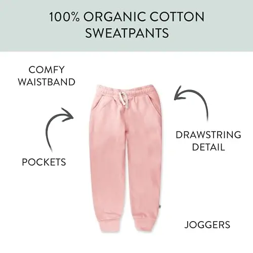 HonestBaby Baby Comfy Crew Sweatshirt With Pockets 100% Organic Cotton for Toddler, Baby Boys, Girls - 3