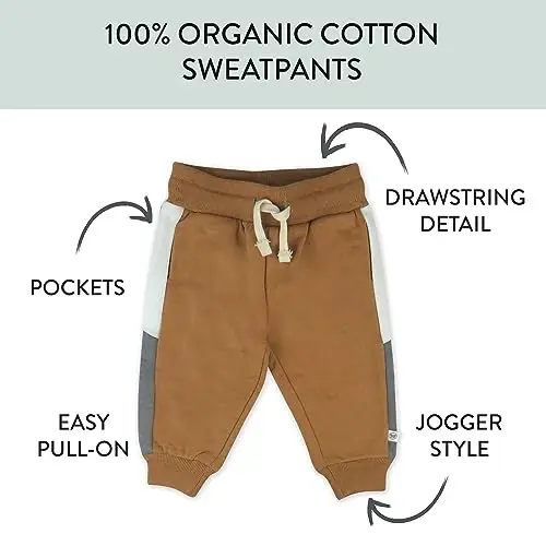 HonestBaby Baby Comfy Crew Sweatshirt With Pockets 100% Organic Cotton for Toddler, Baby Boys, Girls - HonestBaby (1)