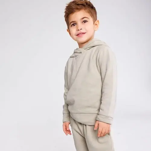 HonestBaby Baby Comfy Crew Sweatshirt With Pockets 100% Organic Cotton for Toddler, Baby Boys, Girls - 2