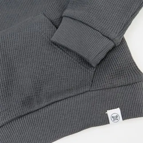 HonestBaby Comfy Crew cho'ntakli svitshot, 100% organik paxta, yosh bolalar, o'g'il bolalar, qizlar uchun - 2