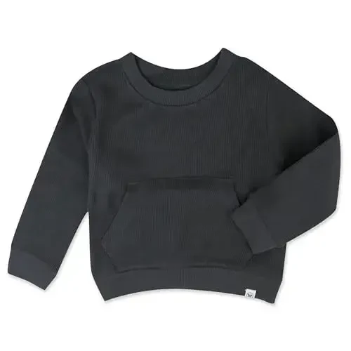 HonestBaby Comfy Crew Sweatshirt with Pockets 100% Organic Cotton for Toddler, Baby Boys, Girls - MODAZONE