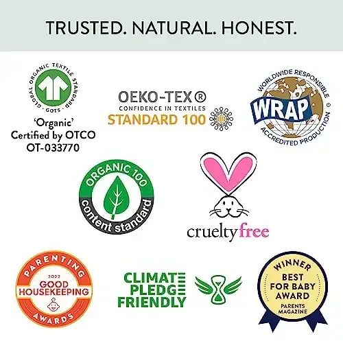 HonestBaby Comfy Crew Sweatshirt with Pockets 100% Organic Cotton for Toddler, Baby Boys, Girls - 5