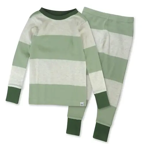 HonestBaby baby-boys 2-piece Pajamas Sleepwear Pjs 100% Organic Cotton for Baby, Toddler, Kids, Boy - 1