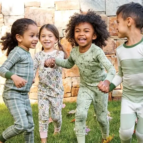 HonestBaby baby-boys 2-piece Pajamas Sleepwear Pjs 100% Organic Cotton for Baby, Toddler, Kids, Boy - 3