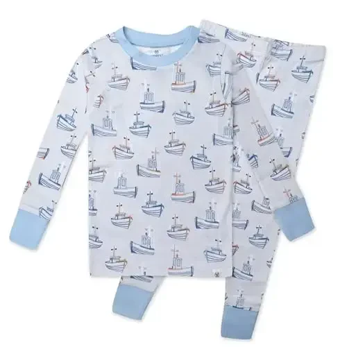 HonestBaby baby-boys 2-piece Pajamas Sleepwear Pjs 100% Organic Cotton for Baby, Toddler, Kids, Boy - HONESTBABY