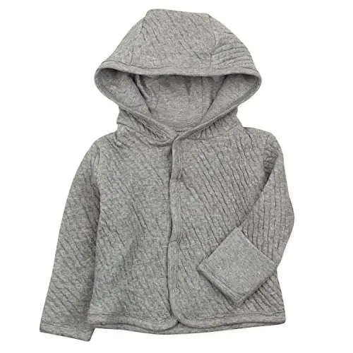 HonestBaby Front Hooded Jackets, Side-snap Top, Hoodies in Cozy 100% Organic Cotton Infant Baby Boys, Girls, Unisex 