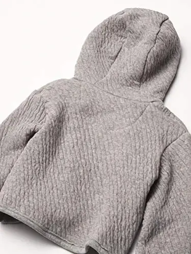 HonestBaby Matelasse Snap-Front Hooded Jacket Organic Cotton for Infant Unisex Baby Boys & Girls - HONESTBABY (1)