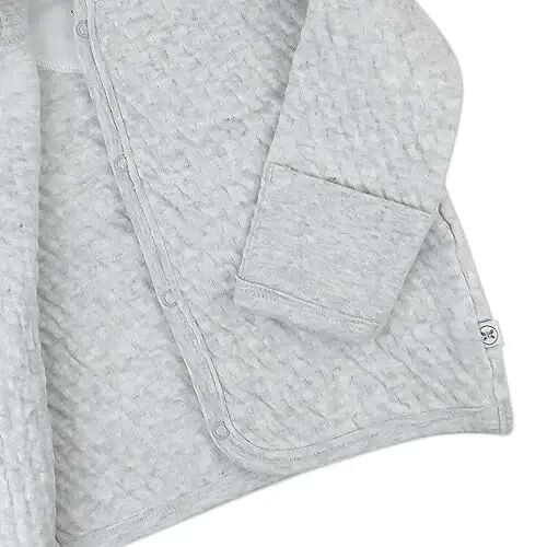 HonestBaby Matelasse Snap-Front Hooded Jacket Organic Cotton for Infant Unisex Baby Boys & Girls - HonestBaby (1)