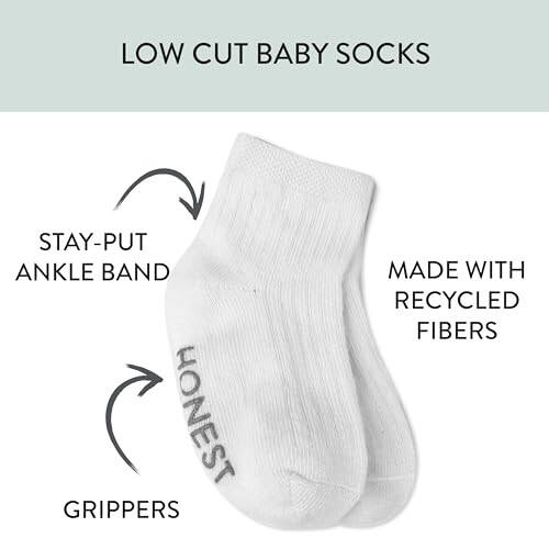 HonestBaby Multipack Cozy Socks Sustainably Made for Infant, Newborn Baby, Toddler, Kids, Boys, Girls, Unisex - 9