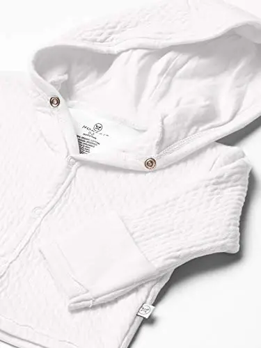 HonestBaby unisex-baby Matelasse Snap-front Hoodie 100% Organic Cotton Infant Baby Boys, Girls - 2