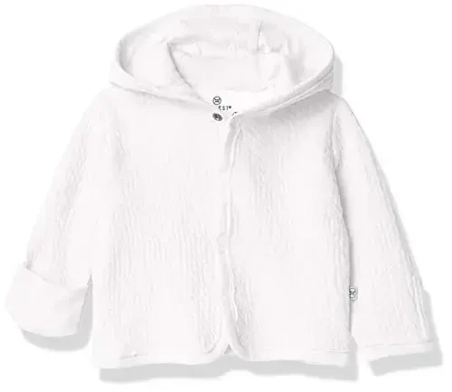 HonestBaby unisex-baby Matelasse Snap-front Hoodie 100% Organic Cotton Infant Baby Boys, Girls - 1