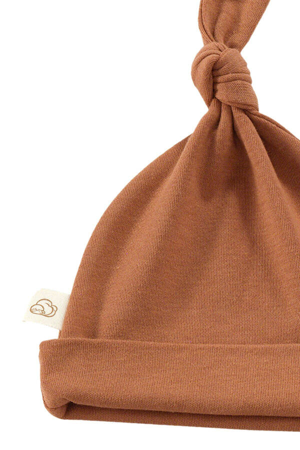 Honey Bear Unisex 3 Parça Hastane Çıkışı Takımı Organik Pamuk Yenidoğan Set-Kiremit - 7