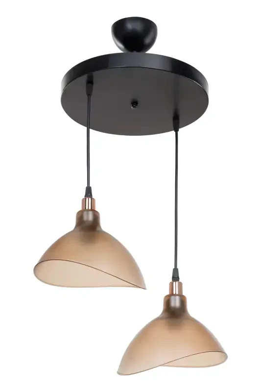 Honey Color Pendant Chandelier Bedroom Living Room Kitchen Corridor Lamp-Honey - 2