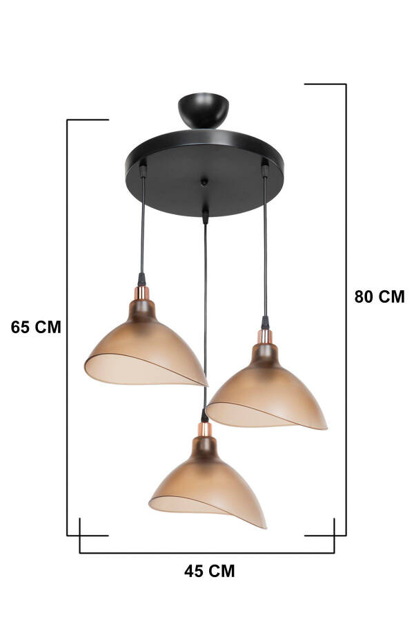 Honey-Colored Pendant Chandelier Bedroom Living Room Kitchen Corridor Lamp - 3