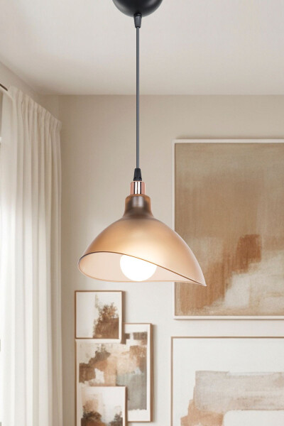 Honey-Colored Pendant Chandelier Bedroom Living Room Kitchen Hallway Lamp - 1