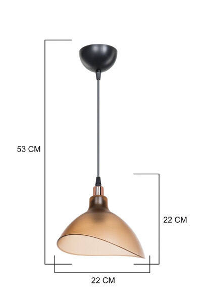 Honey-Colored Pendant Chandelier Bedroom Living Room Kitchen Hallway Lamp - 4