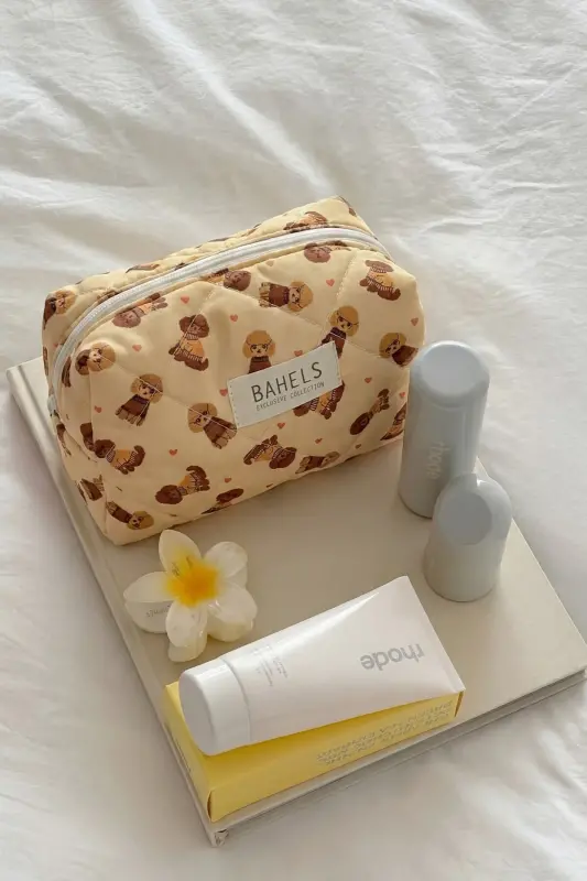 Honey Puppy Makyaj Çantası-Sarı22 - 1