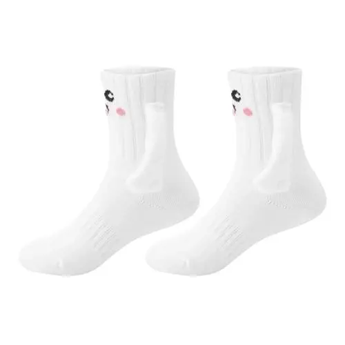 Honganda Funny Kids Baby Unisex Magnetic Holding Hand Socks - Toddler Silly Socks with Smile Design, Children 1-10 Years - 3
