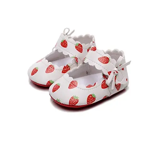 HONGTEYA Baby Girls Ballet Dress Shoes - Mary Jane Soft Sole Sidebow Toddler Moccasins - 2