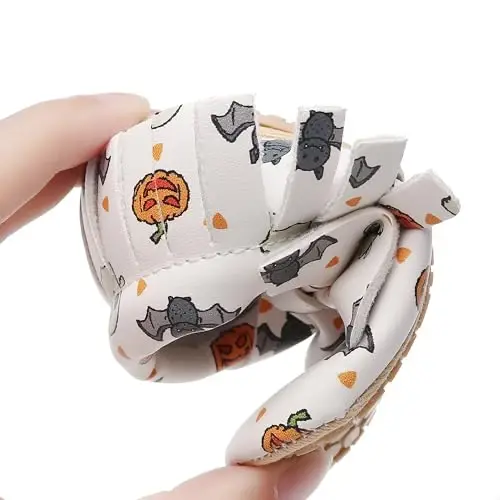 HONGTEYA Infant Baby Girls Mary Jane Flats Non Slip for Toddler First Walkers Soft Sole PU Leather Crib Shoes Sneaker Wedding Party Christmas Princess Dress Shoes Baby Moccasins Girls - 5