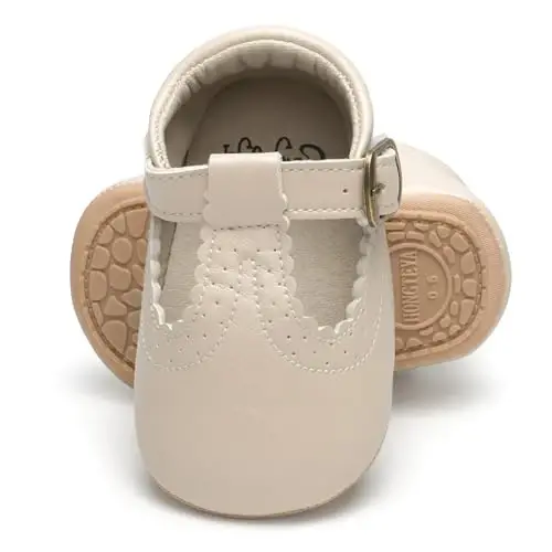 HONGTEYA Chaqaloq Qizlar Mary Jane Flats Non Slip Toddler First Walkers Soft Sole PU Teri Beşik Poyabzali Krossovka To'y Partiyasi Christmas Princess Dress Poyabzal Baby Moccasins Girls - 3