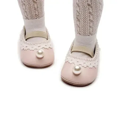 HONGTEYA Go'dak cha qizlar Mary Jane Flats Toygacha Yuruvchilar uchun Sirpanmaydigan Yumshoq Taglik PU Charm Beshik Poyabzallari Sneaker To'y Bazmi Rojdestvo Malika Liboslari Poyabzali Go'dak Moccasin Qizlar - 2