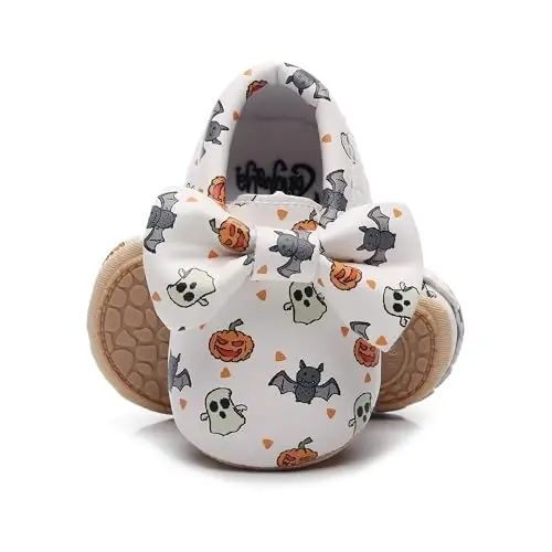 HONGTEYA Infant Baby Girls Mary Jane Flats Non Slip for Toddler First Walkers Soft Sole PU Leather Crib Shoes Sneaker Wedding Party Christmas Princess Dress Shoes Baby Moccasins Girls - HONGTEYA
