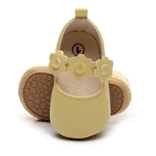 HONGTEYA Infant Baby Girls Mary Jane Flats Non Slip for Toddler First Walkers Soft Sole PU Leather Crib Shoes Sneaker Wedding Party Christmas Princess Dress Shoes Baby Moccasins Girls - HONGTEYA (1)