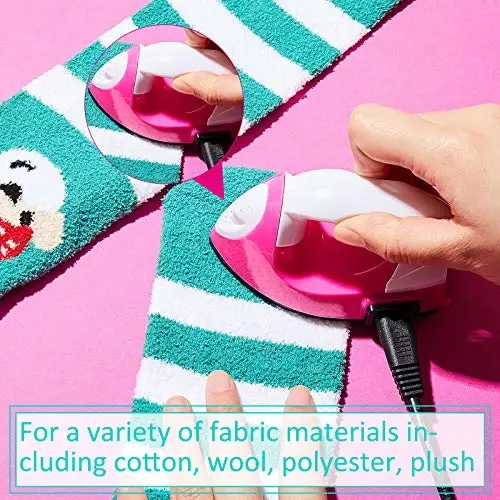 Honoson Mini Craft Iron Mini Heat Press Small Iron 3.93 x 2.36 x 2.76 in Portable Handy Tiny Flatiron with Charging Base Accessory for Fuse Bead Patch DIY Heat Transfer Vinyl(Pink) - 6
