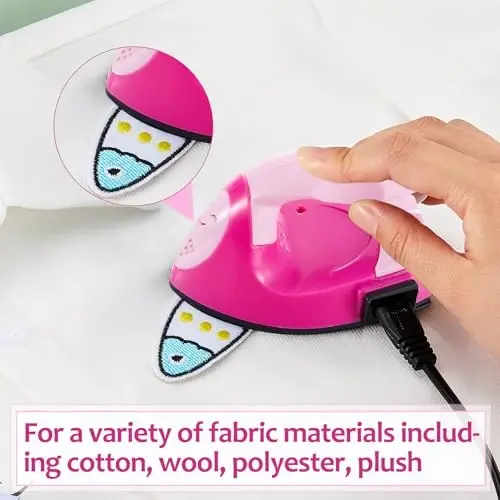 Honoson Mini Craft Iron Mini Issiq Press Kichkina Dazmol 3.93 x 2.36 x 2.76 dyuym Portativ Qulay Kichik Dazmol Zaryadlash Bazasi Aksessuari Fuse Bead Patch DIY Issiqlik Transfer Vinil (Pushti, Ochiq Pushti) - 6