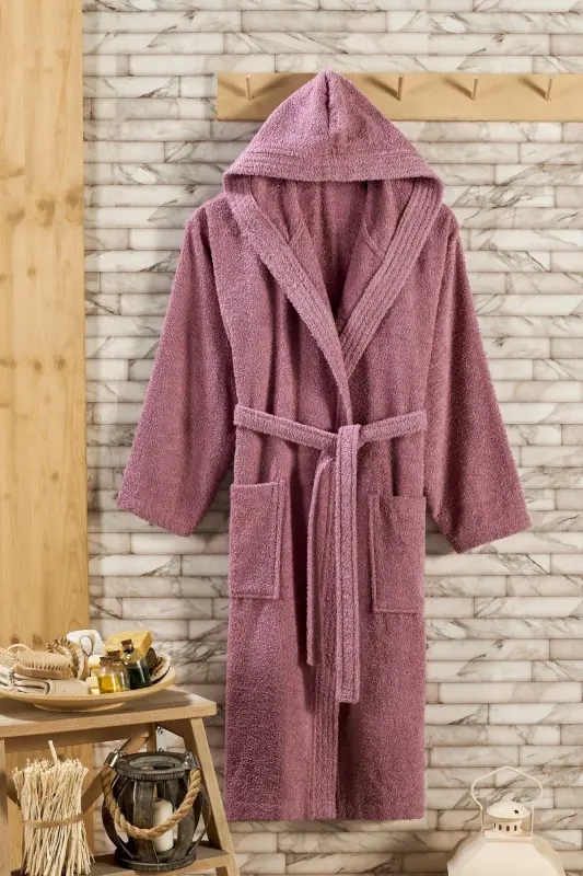 Hooded 2-Piece Bathrobe Set - 4