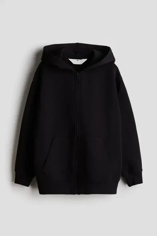 Hooded and zippered top - H&M