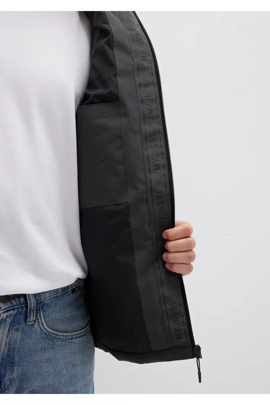 Hooded Anthracite Puffer Jacket - 8