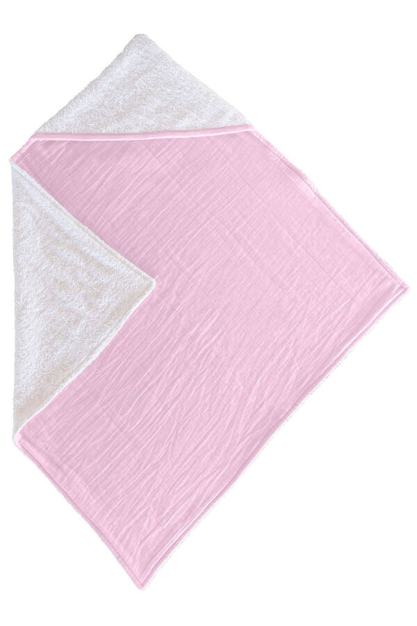 Hooded Baby Toddler Towel Muslin Swaddle Bath Towel Cotton Beach Towel Double Sided Use - 13